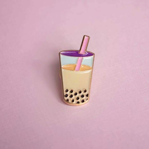 Bubble Tea Boba Enamel Pin - Picture 2 of 3
